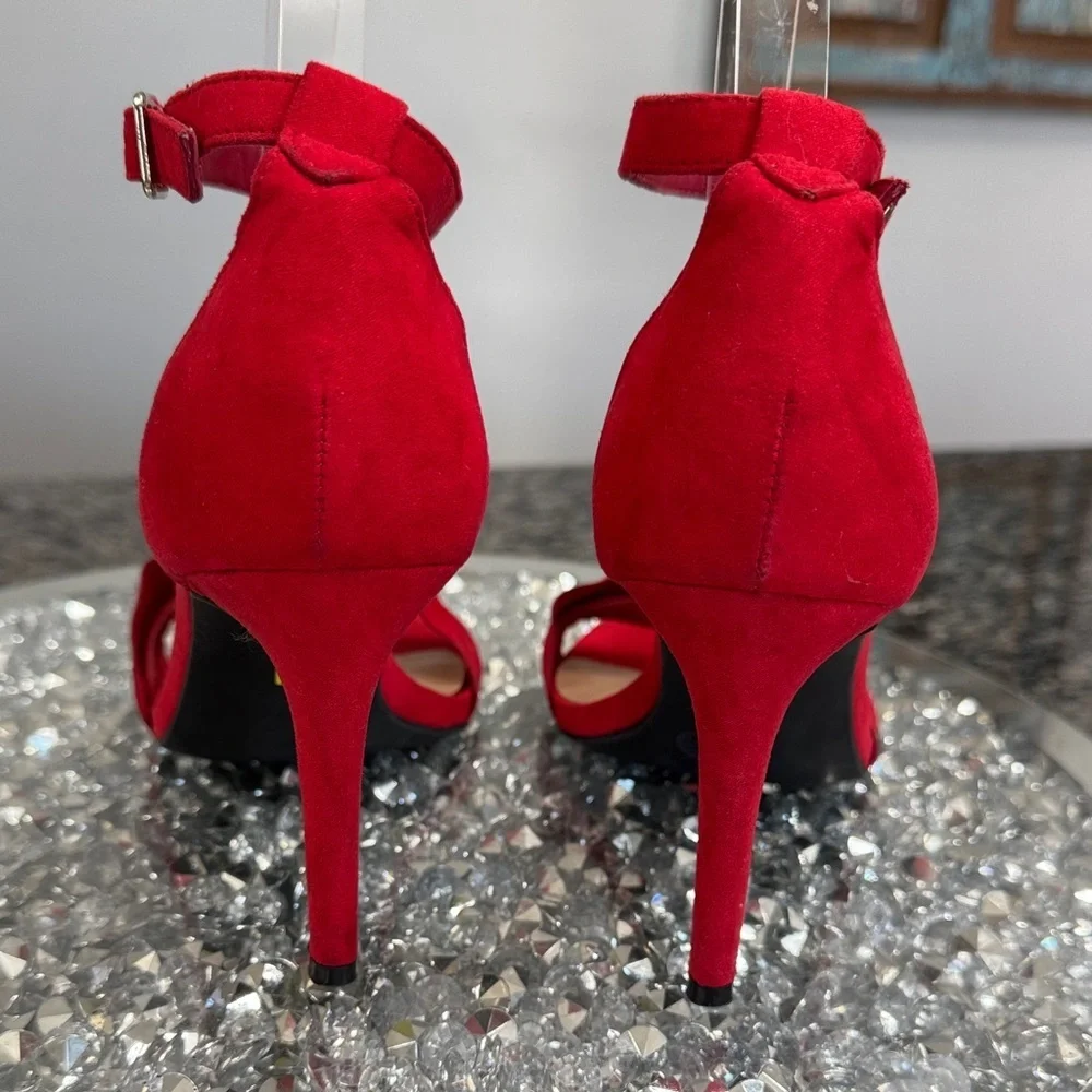 a new day Red ruffle Heels 8